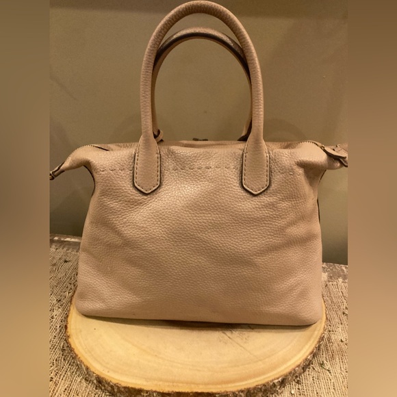 Tory Burch‎ McGraw Slouchy Satchel Pebble Leather Tote Bag 2 Way Crossbody Blush - Picture 5 of 11